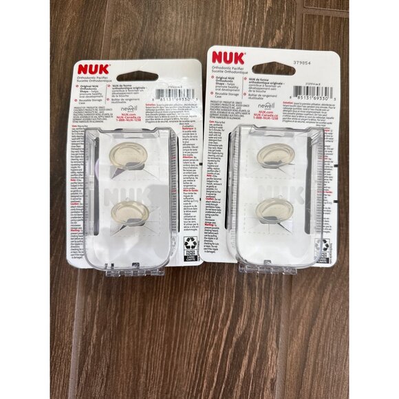 NUK Orthodontic Pacifiers Silicone Set Of 4 Heart-Shaped Shield age 18-36 mo - Picture 2 of 6